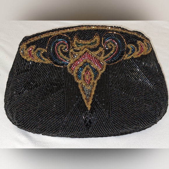 Vintage Fully Beaded Sparkling Purse Clutch or Shoulder Bag - Picture 8 of 14